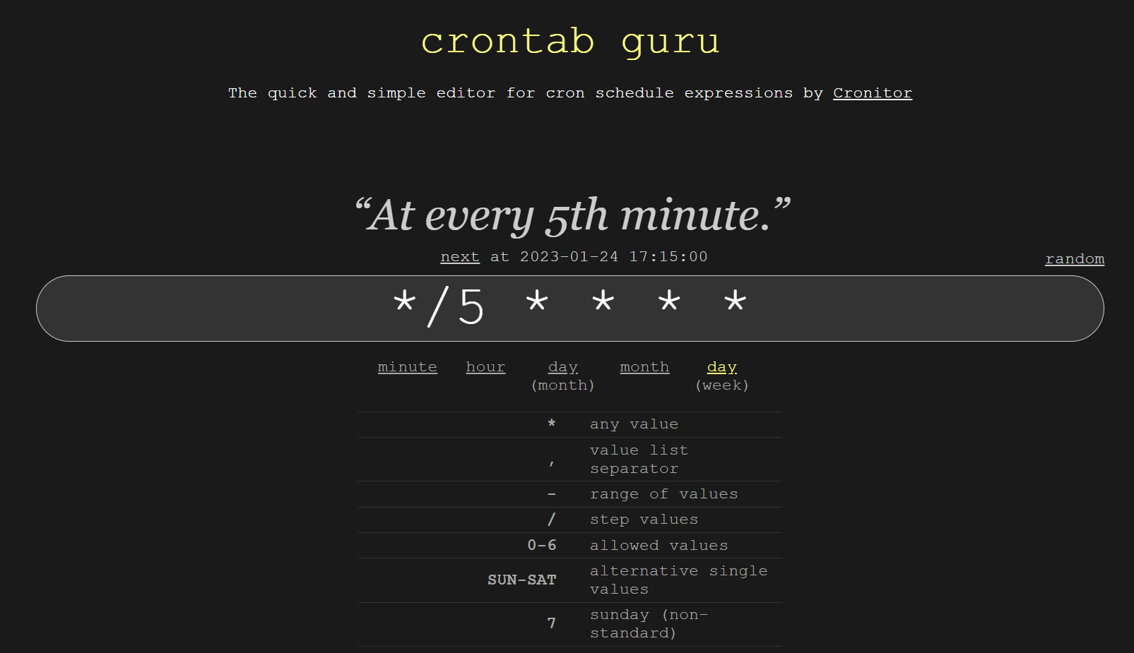 Linux cron